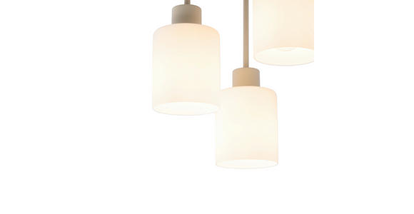 HÄNGELEUCHTE 27/36 cm  - Sandfarben/Weiß, Trend, Glas/Metall (27/36cm) - Novel