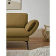 ECKSOFA  in Flachgewebe Schilfgrün Armteilverstellung, Relaxfunktion, Drehsitzfunktion  175-224/255-365 cm  - Schilfgrün/Schwarz, Design, Textil/Metall (175-224/255-365cm) - Dieter Knoll