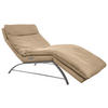 RELAXLIEGE in Echtleder Hellbraun  - Hellbraun/Alufarben, Basics, Leder (95/91/170cm) - Chilliano