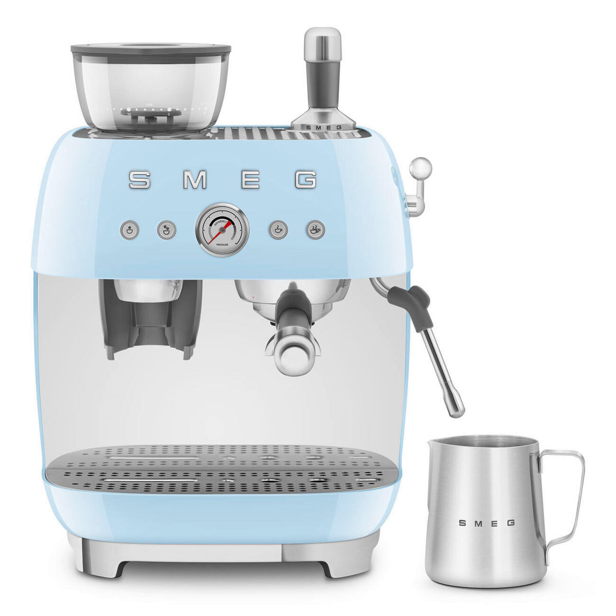 ESPRESSOMASCHINE 50's Style  - Pastellblau, Trend, Metall (33.4/44.3/43.0cm) - SMEG