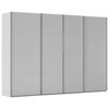 SCHWEBETÜRENSCHRANK 316/235/68 cm 4-türig Grau  - Chromfarben/Grau, Design, Holzwerkstoff/Metall (316/235/68cm) - Novel