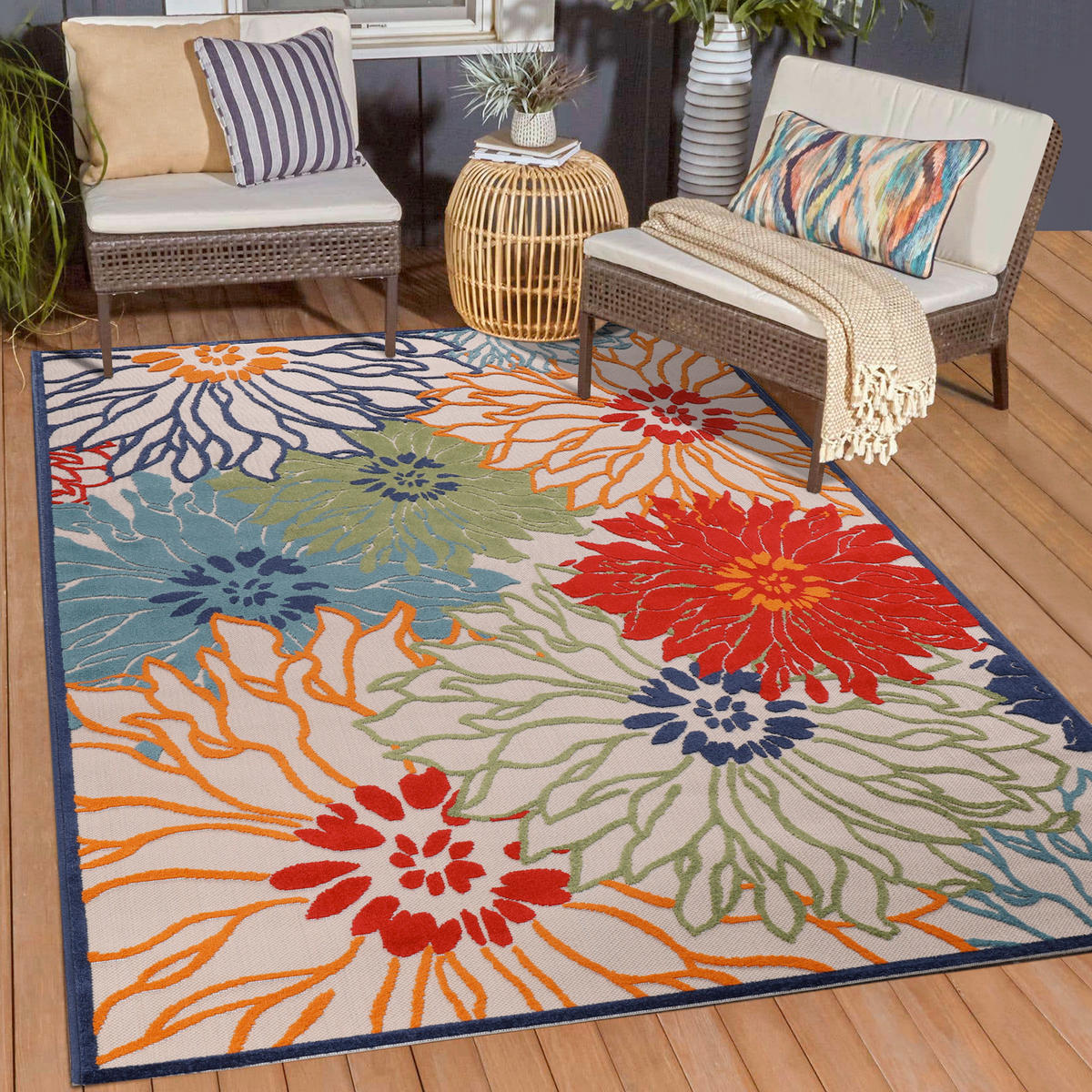 STAZA 80/200 cm   crvena  Floral  - crvena, Lifestyle, tekstil/plastika (80/200cm)