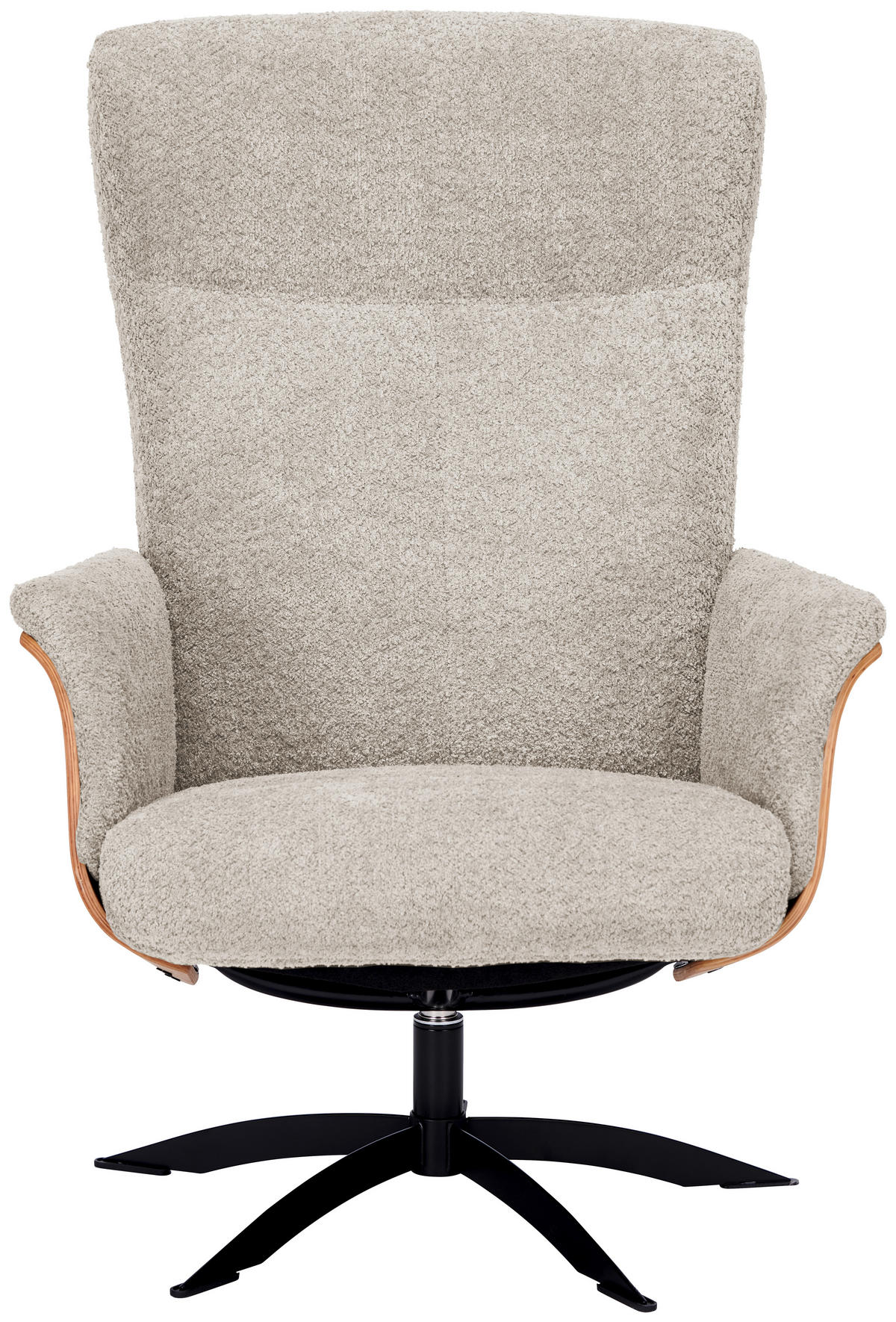 RELAXSESSEL in Holz, Textil Beige  - Beige/Schwarz, Design, Holz/Textil (71/104/77cm) - Welnova