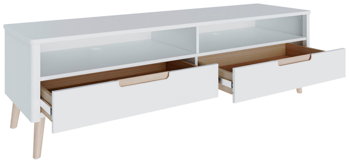 LOWBOARD 150,5/45/42 cm  - Weiß, KONVENTIONELL, Holz/Holzwerkstoff (150,5/45/42cm) - MID.YOU