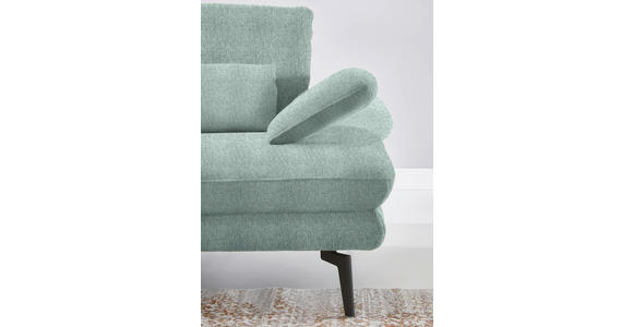 ECKSOFA in Chenille Mintgrün 180/310 cm - Schwarz/Mintgrün, Design, Textil/Metall (180/310cm) - Dieter Knoll