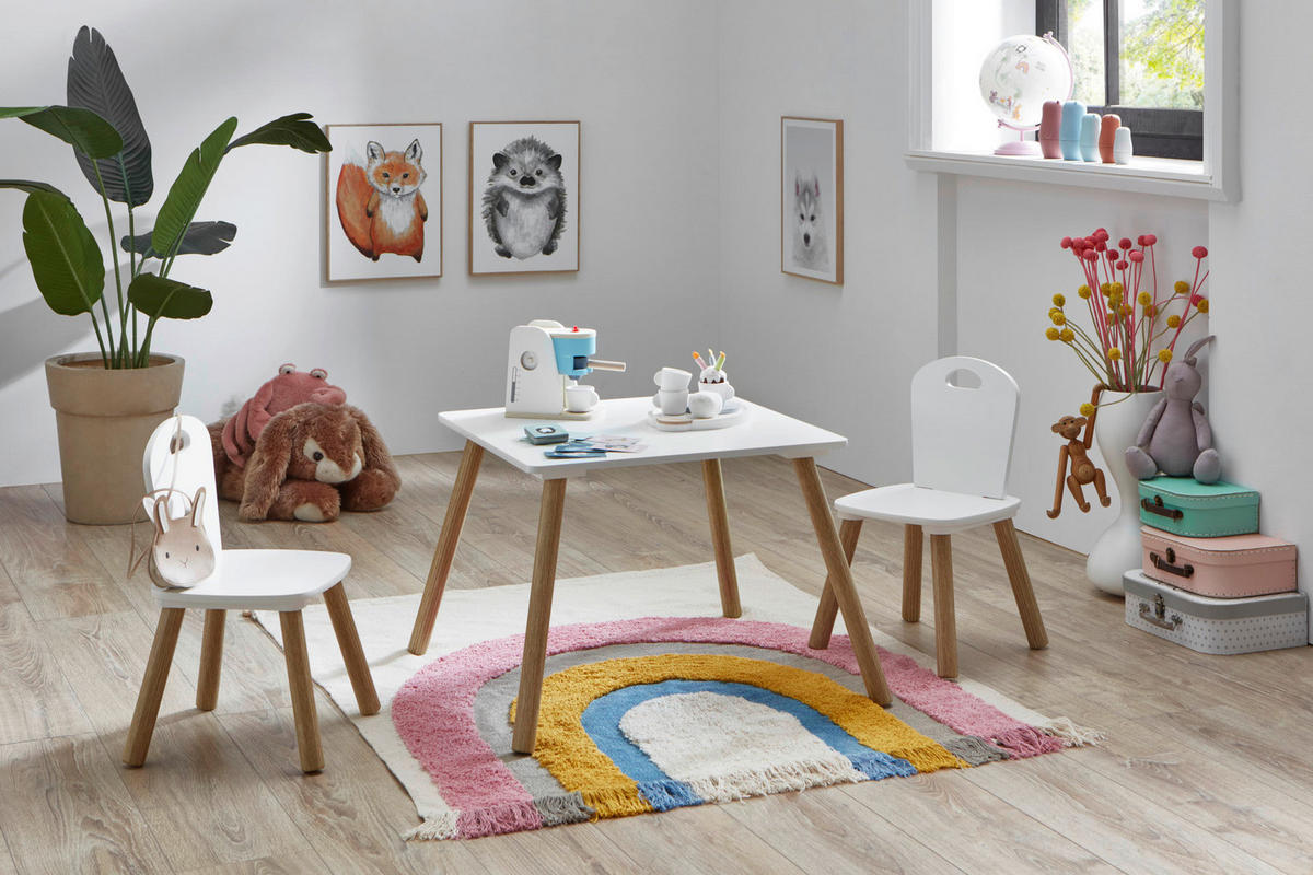 KINDERSITZGRUPPE  - Weiß, Design, Holzwerkstoff (55/43/55cm) - MID.YOU