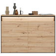 GARDEROBE 4-teilig  in 180/190/24,3 cm  - Schwarz/Eiche Artisan, KONVENTIONELL, Glas/Holzwerkstoff (180/190/24,3cm) - Voleo