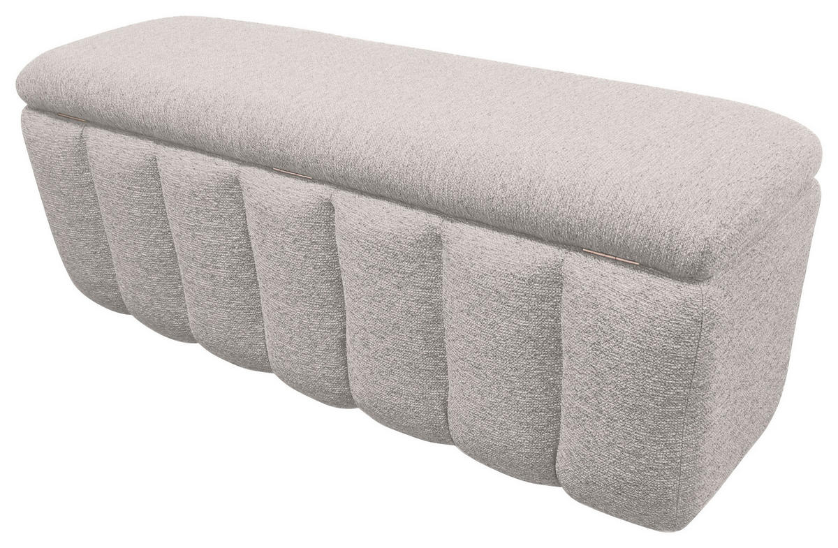 SITZBANK 120/46/41 cm Webstoff Beige Kunststoff  - Beige/Schwarz, Design, Kunststoff/Textil (120/46/41cm) - Novel
