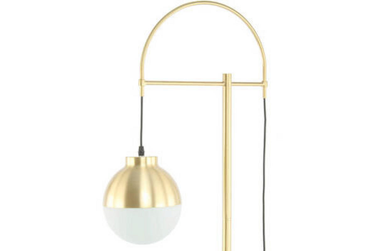 STEHLEUCHTE - Silberfarben/Schwarz, Design, Kunststoff/Metall (44/160/44cm) - Kayoom