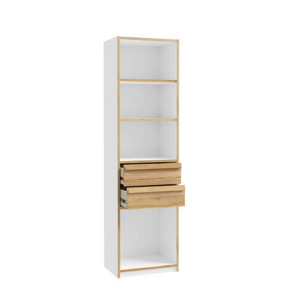 ETAJERĂ  59,4/215/42 cm alb, culoare lemn stejar  - alb/culoare lemn stejar, Modern, plastic/metal (59,4/215/42cm) - Novel
