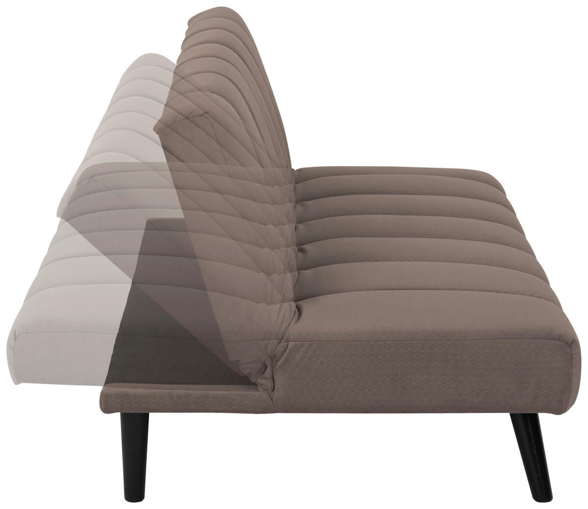 JUGEND- UND KINDERSOFA Flanell Braun  - Schwarz/Braun, MODERN, Holz/Textil (180/81/93cm) - P & B