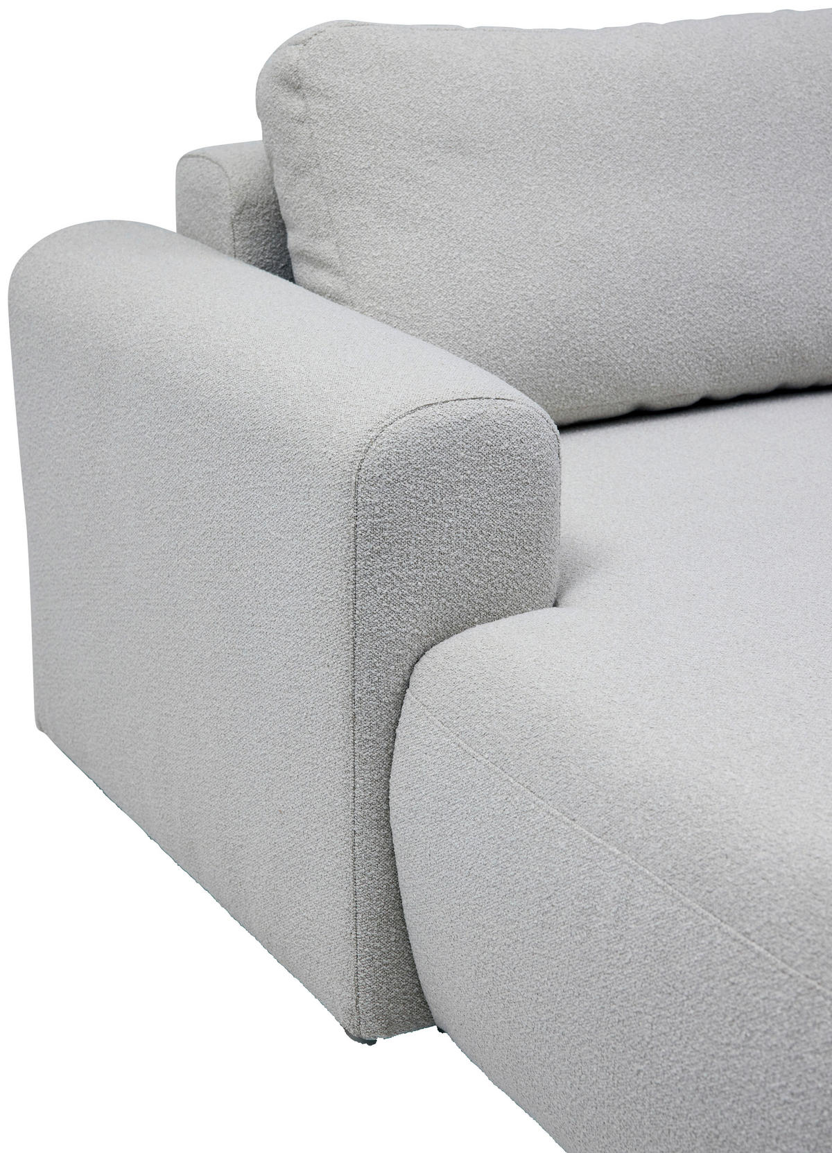 ECKSOFA Perlmutt Bouclé Rückenkissen, Rücken echt  - Perlmutt/Schwarz, KONVENTIONELL, Kunststoff/Textil (170/257cm) - Tom Tailor