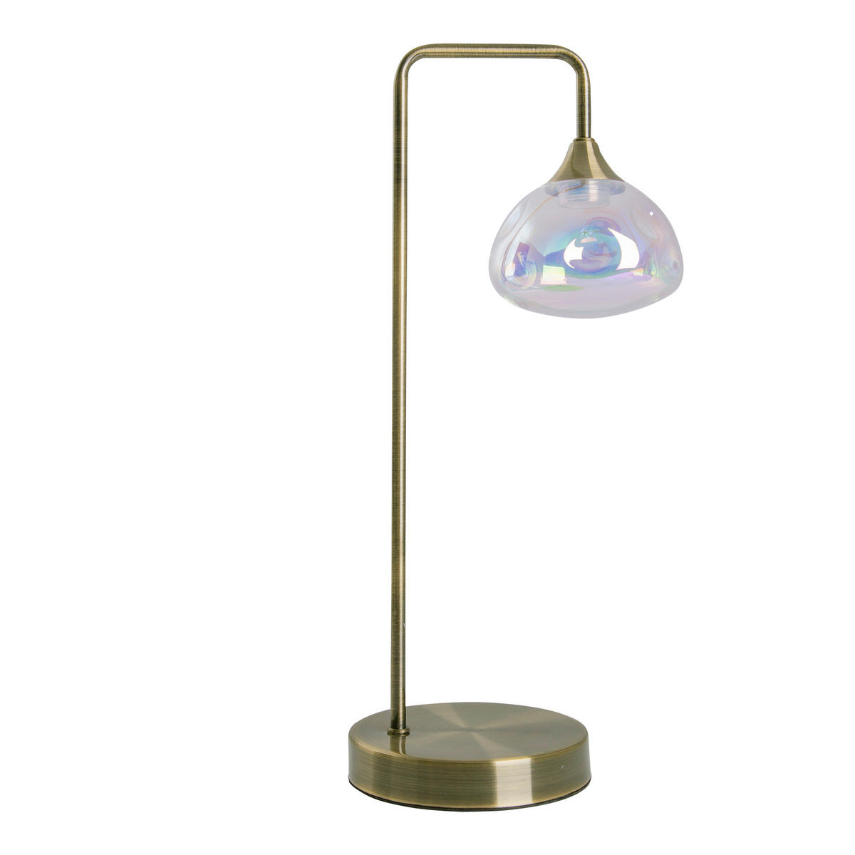 TISCHLEUCHTE 17,5/45 cm   - Messingfarben, Design, Glas/Metall (17,5/45cm) - Näve