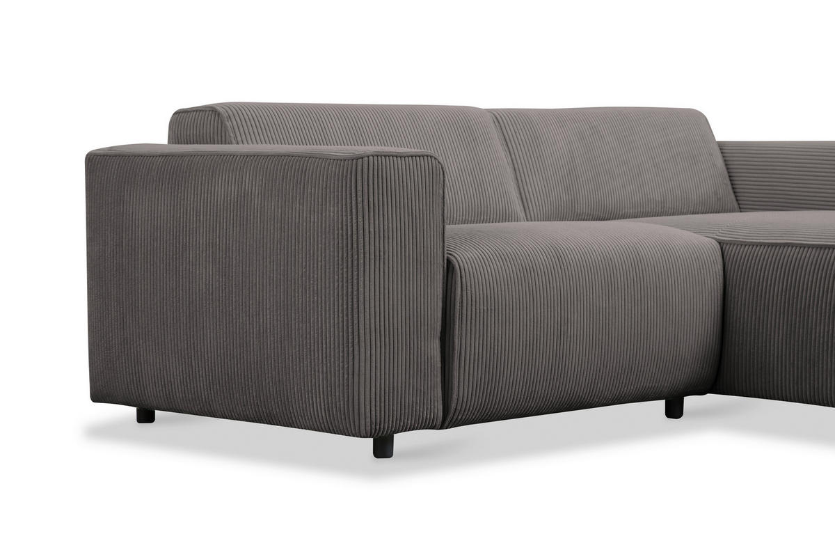 HÖRNSOFFA i manchester grå  - svart/grå, Design, textil/plast (234/161cm) - Livetastic