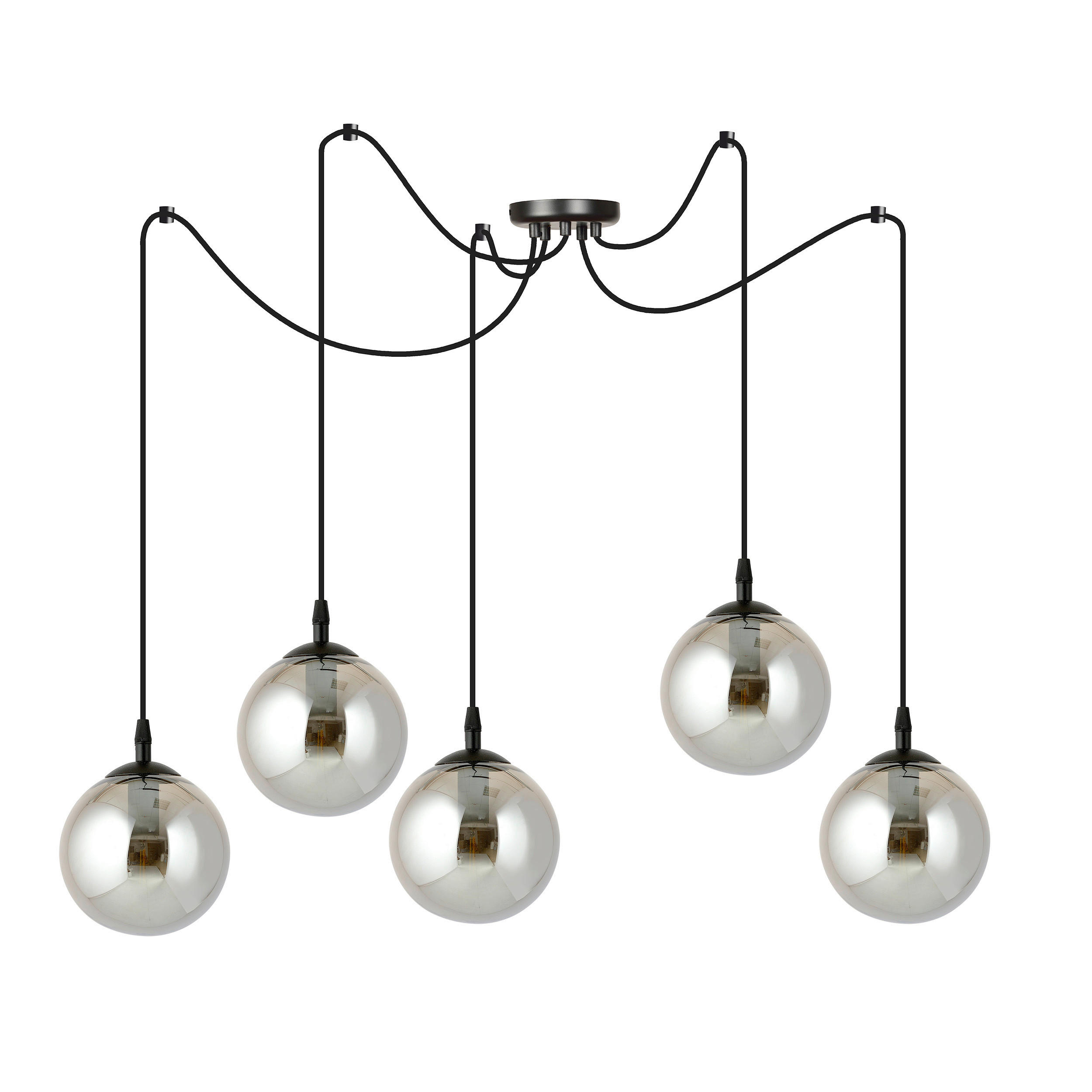 HÄNGELEUCHTE  200/70/200 cm    - Schwarz, KONVENTIONELL, Glas/Metall (200/70/200cm)