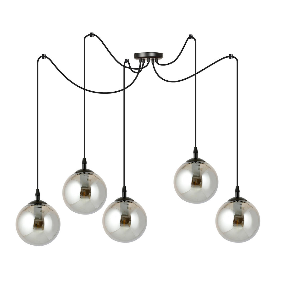 HÄNGELEUCHTE  200/70/200 cm    - Schwarz, KONVENTIONELL, Glas/Metall (200/70/200cm)