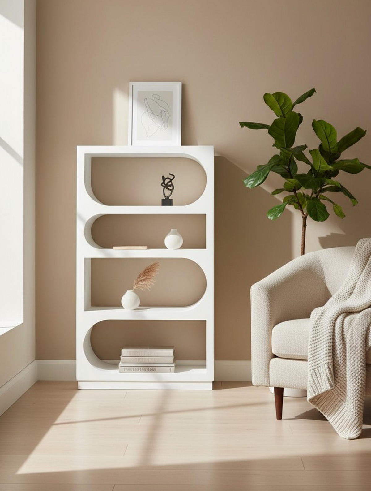 POLC 78/135/30 cm fehér  - fehér, Design, faalapú anyag/fa (78/135/30cm) - MID.YOU