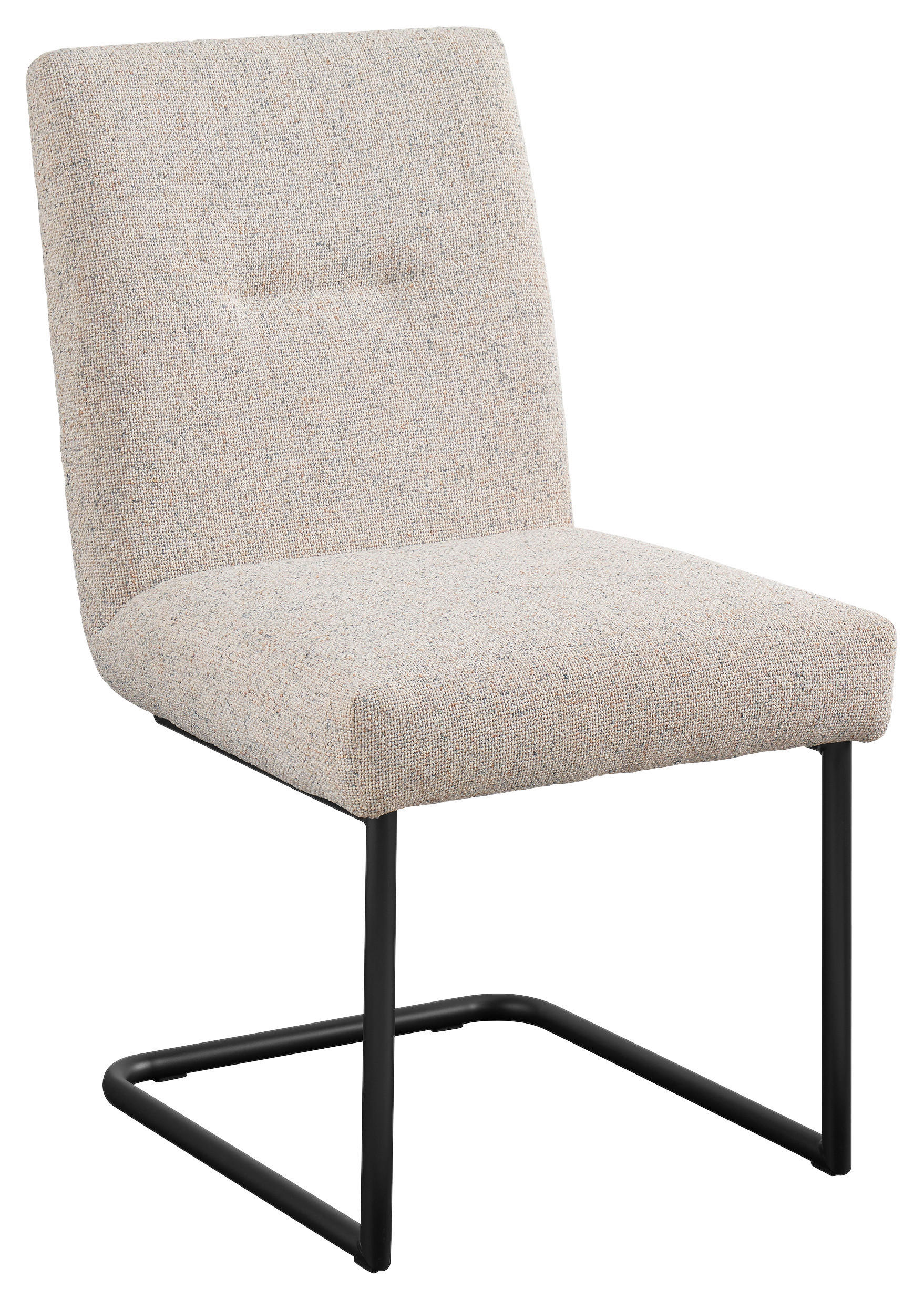 SCHWINGSTUHL  in Eisen Webstoff  - Beige/Schwarz, Design, Textil/Metall (51,5/92,5/65cm) - SetOne by Musterring