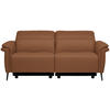 3-SITZER-SOFA Echtleder Cognac  - Cognac/Schwarz, Design, Leder/Metall (210/79/104cm) - Belluti