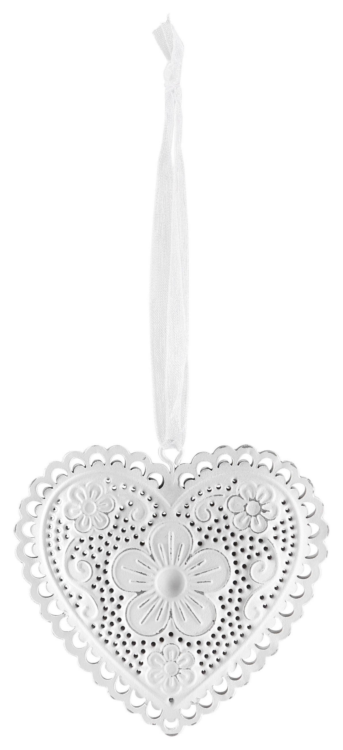 SRCE DEKORATIVNO - bijela, Basics, metal (8,5/8cm) - Ambia Home