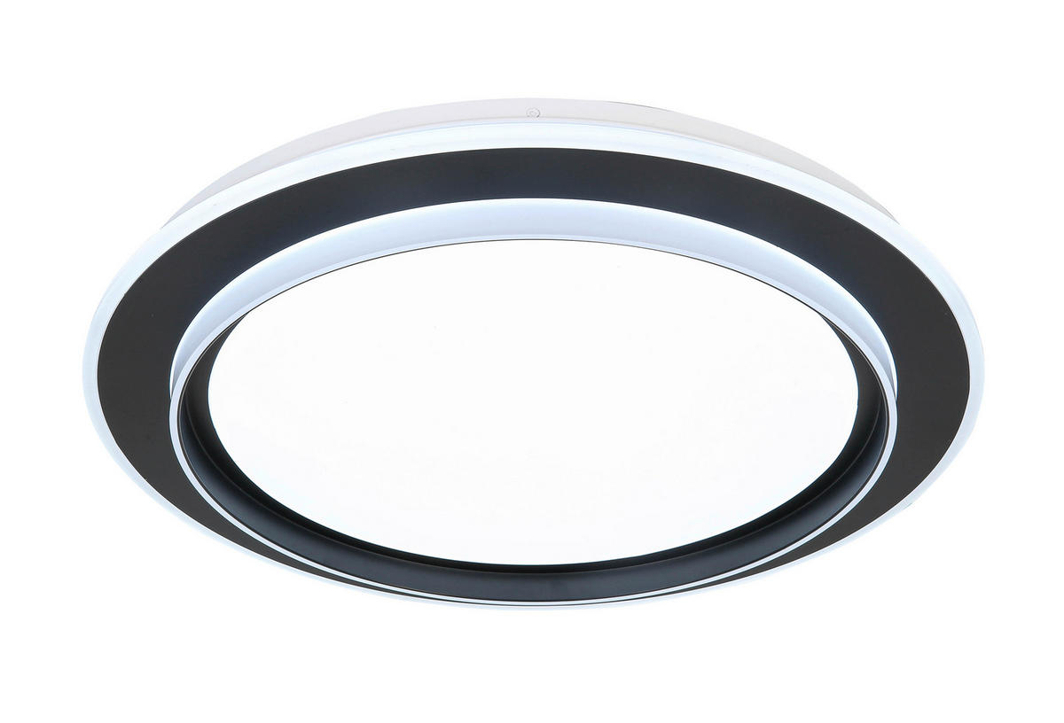 LED PLAFONJERA  - bela/crna, Trendi, metal/plastika (49/6cm) - Novel