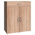 KOMMODE 80/98/40 cm  - Eichefarben/Alufarben, Basics, Holzwerkstoff/Kunststoff (80/98/40cm) - Xora
