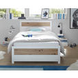 BETT 120/200 cm  in Weiß, Eiche Artisan  - Schwarz/Weiß, Design, Kunststoff (120/200cm) - Xora
