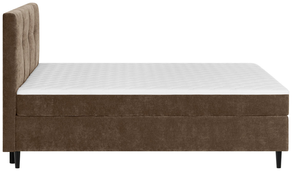 BOXBETT 180/200 cm  in Braun  - Schwarz/Braun, KONVENTIONELL, Holz/Textil (180/200cm) - Welnova