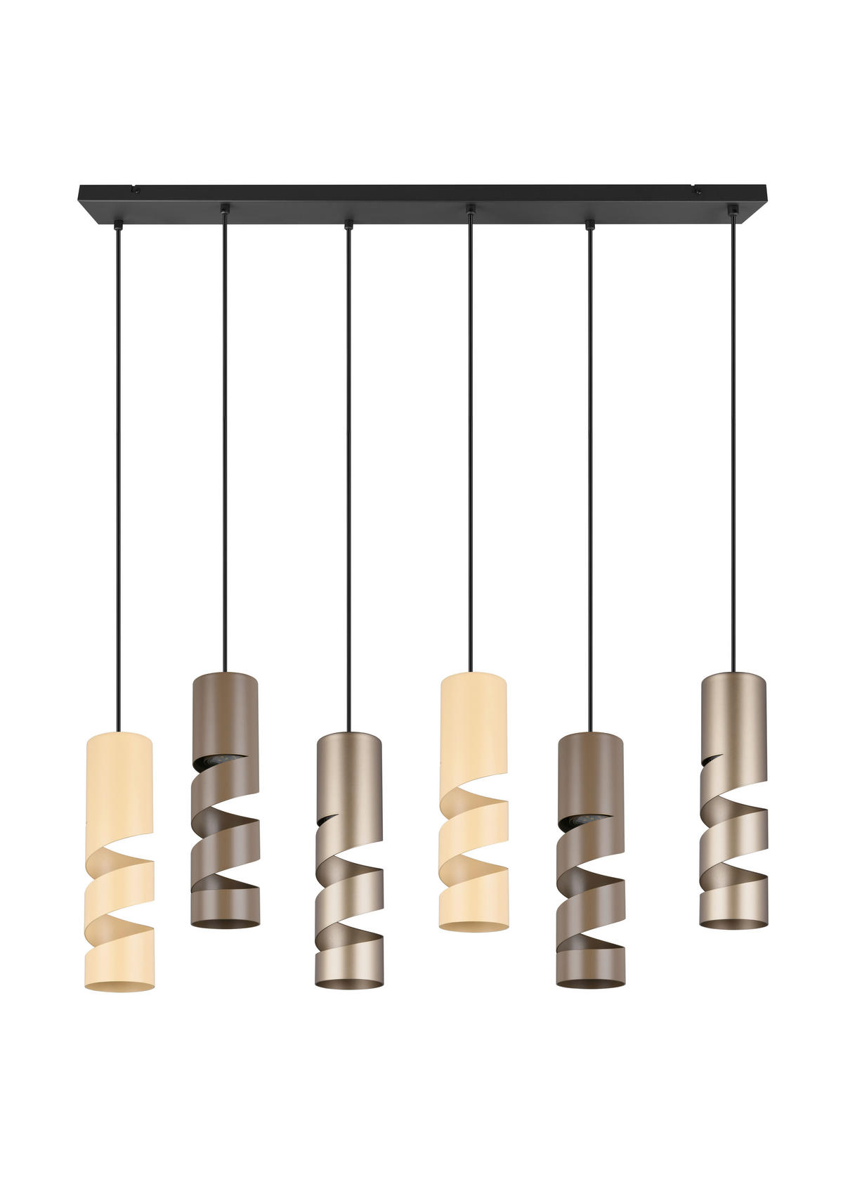 PENDELLAMPA 100/14/150 cm  - beige/brun, Klassisk, metall (100/14/150cm) - Trio Leuchten