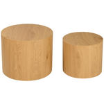 BEISTELLTISCHSET in Holzwerkstoff 38-48/38-48/32-38 cm  - Eichefarben, Design, Holzwerkstoff (38-48/38-48/32-38cm) - Carryhome