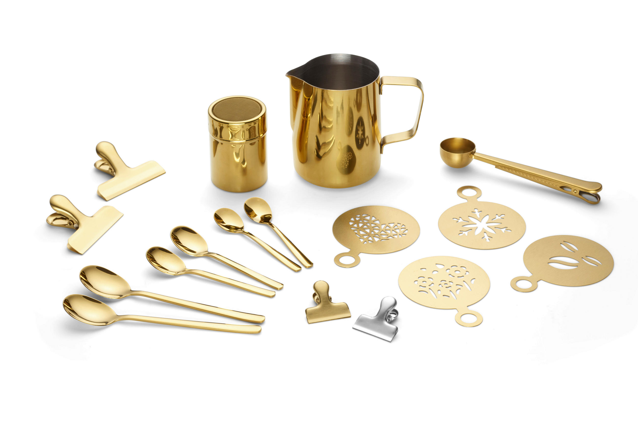 KAFFEESET Goldfarben 23-teilig  - Goldfarben, Basics, Metall - Echtwerk