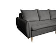 ECKSOFA Graubraun Chenille  - Graubraun/Buchefarben, KONVENTIONELL, Holz/Textil (244/163cm) - Carryhome