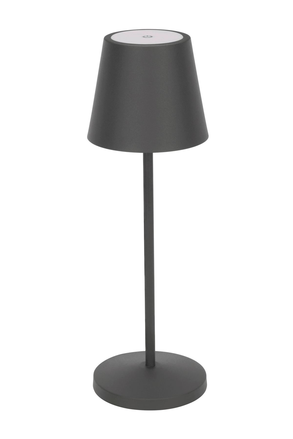 STOLNÍ LAMPA NA BATERIE 11/35 cm - šedá, Konvenční, kov (11/35cm) - Novel
