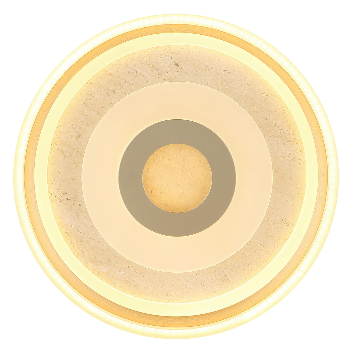 LED-DECKENLEUCHTE Cardenas 40/7 cm  - Champagner/Opal, Design, Glas/Kunststoff (40/7cm)
