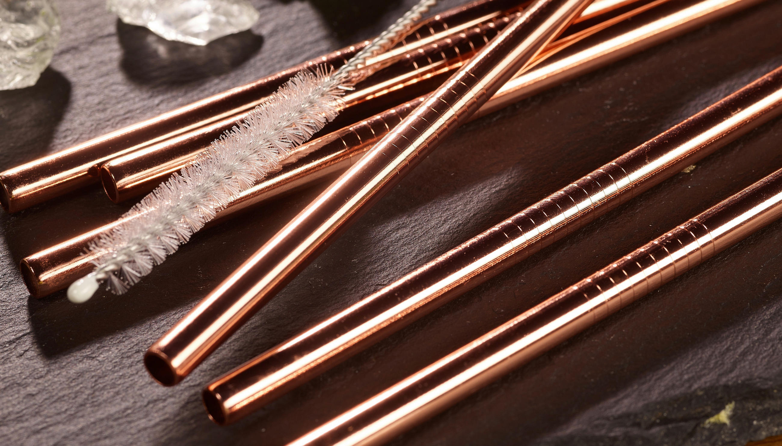 SUGRÖRSSET - guldfärgad, Basics, metall (12cm) - Echtwerk