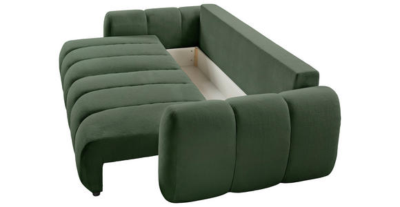 SCHLAFSOFA Webstoff Grün  - Schwarz/Grün, KONVENTIONELL, Kunststoff/Textil (262/93/117cm) - Carryhome