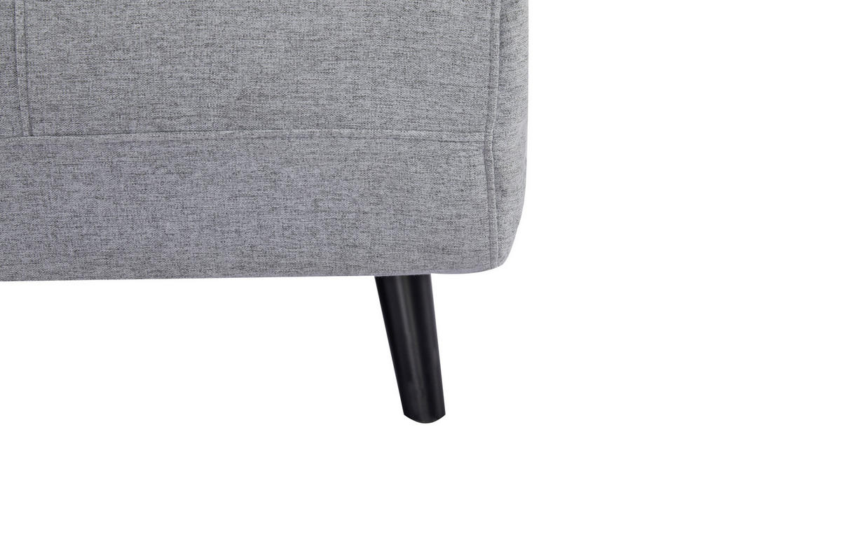 SCHLAFSESSEL in Webstoff Hellgrau  - Hellgrau/Schwarz, Design, Holz/Textil (102/89/85cm) - Ti'me