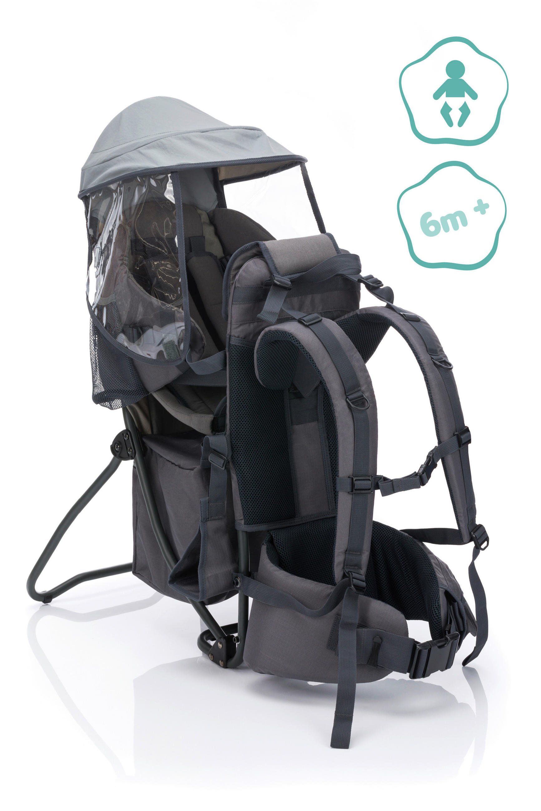 Fillikid Rückentrage Grau 37.5x84x80 cm
