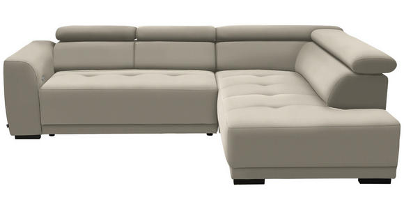 ECKSOFA in Feincord Beige 284/205 cm - Beige/Schwarz, Design, Kunststoff/Textil (284/205cm) - Xora