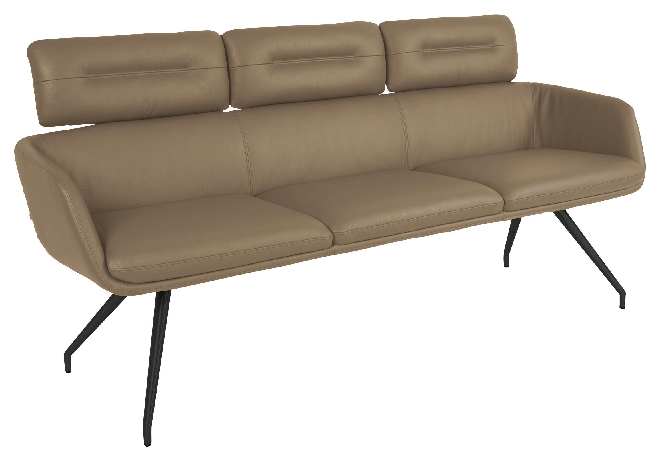 Dieter Knoll Sitzbank Schwarz, Taupe 200x92.5x67 cm