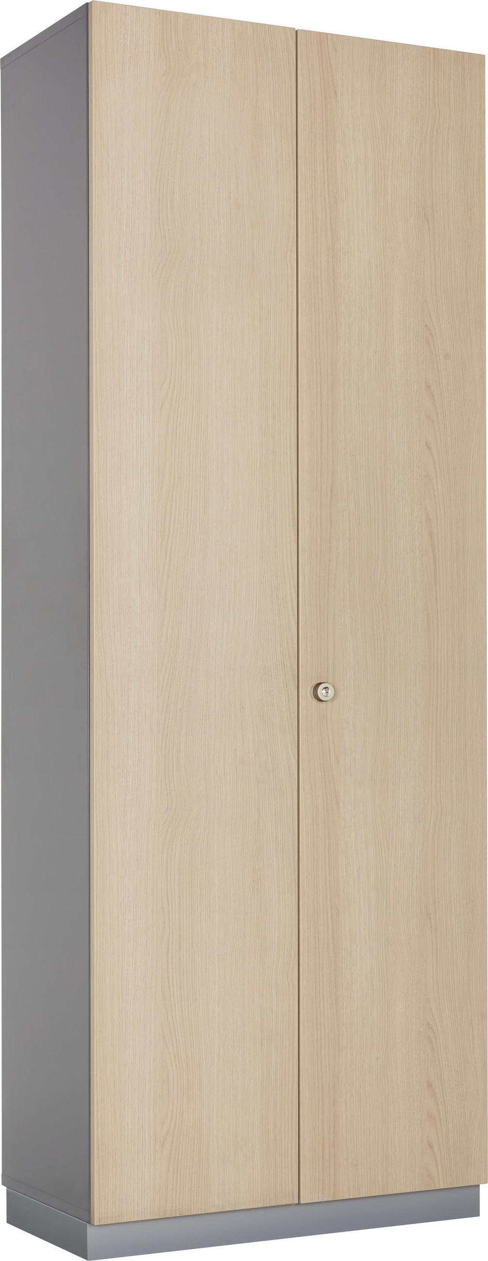 AKTENSCHRANK 80/215,6/42 cm - Eichefarben/Graphitfarben, KONVENTIONELL, Holzwerkstoff (80/215,6/42cm)