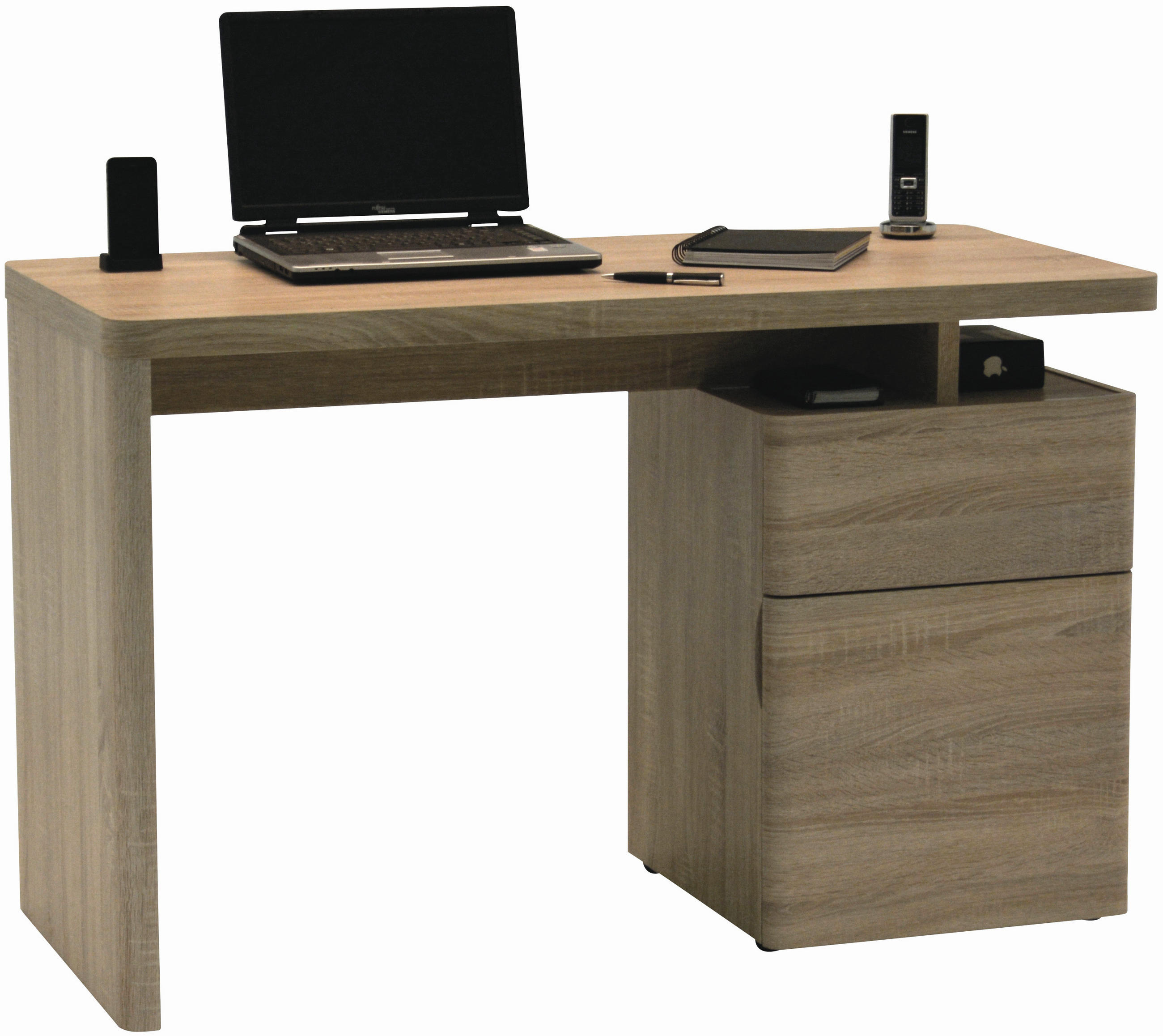 SCHREIBTISCH 120/55/76 cm  in Eichefarben  - Eichefarben, KONVENTIONELL, Holzwerkstoff (120/55/76cm) - Venda