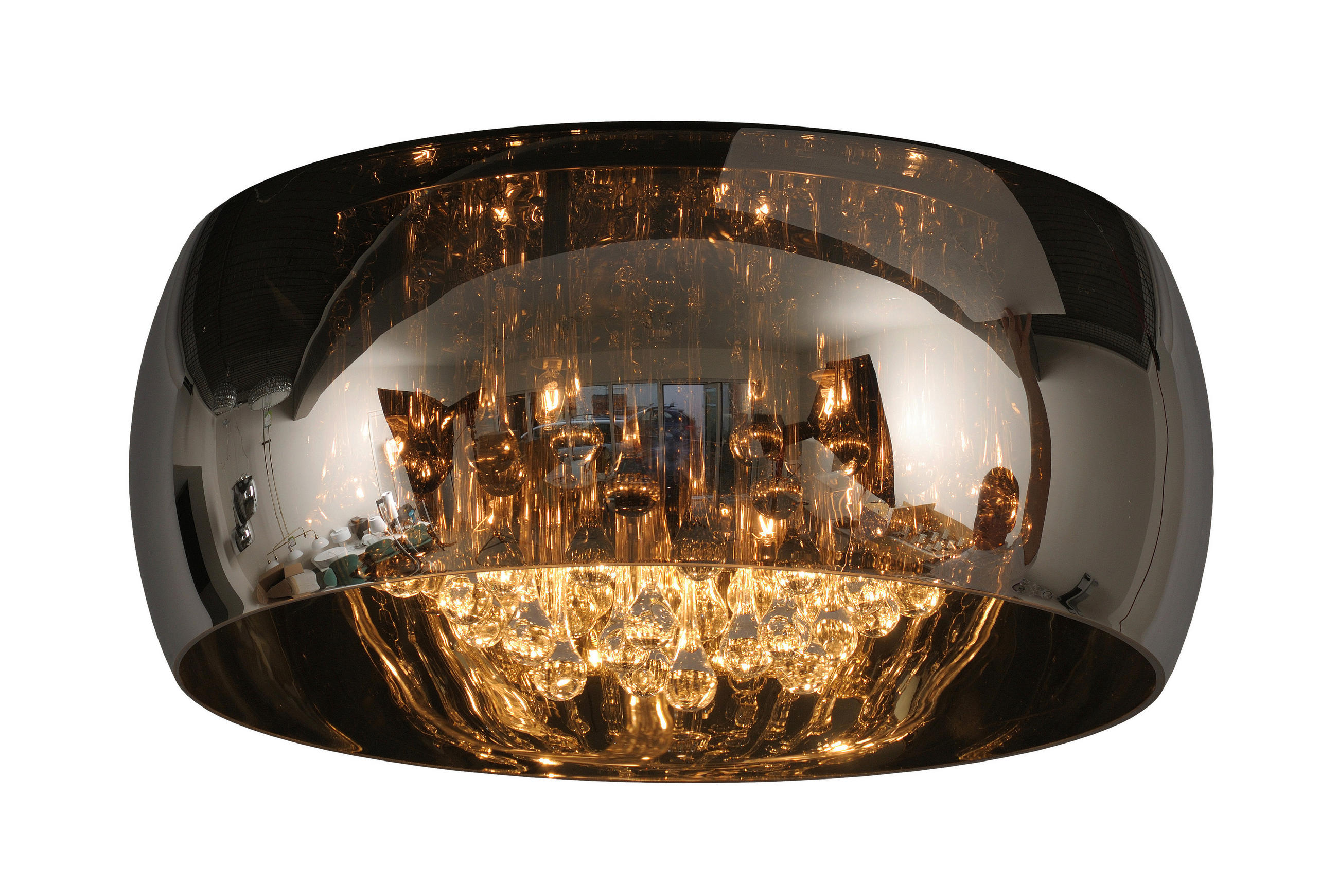 DECKENLEUCHTE    50/50/25 cm  - Design, Glas (50/50/25cm) - Lucide