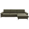 ECKSOFA in Echtleder Waldgrün  - Waldgrün/Schwarz, Design, Leder/Metall (334/176cm) - Dieter Knoll