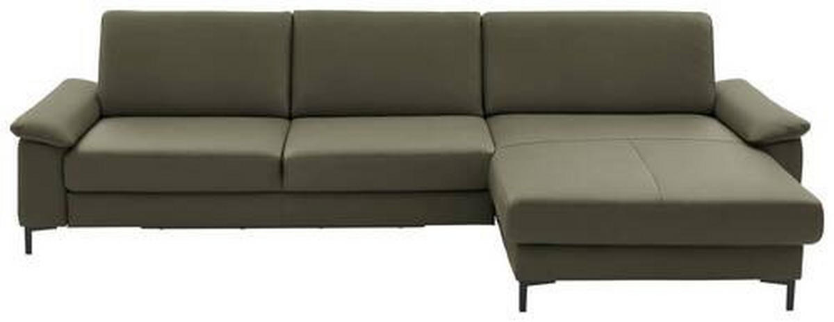 ECKSOFA in Echtleder Waldgrün  334/176 cm  - Waldgrün/Schwarz, Design, Leder/Metall (334/176cm) - Dieter Knoll