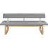 SITZBANK Echtleder Wildeiche mehrschichtige Massivholzplatte (Tischlerplatte) Eichefarben, Grau - Eichefarben/Grau, Design, Leder/Holz (208/86,5/65,5cm) - VOGLAUER