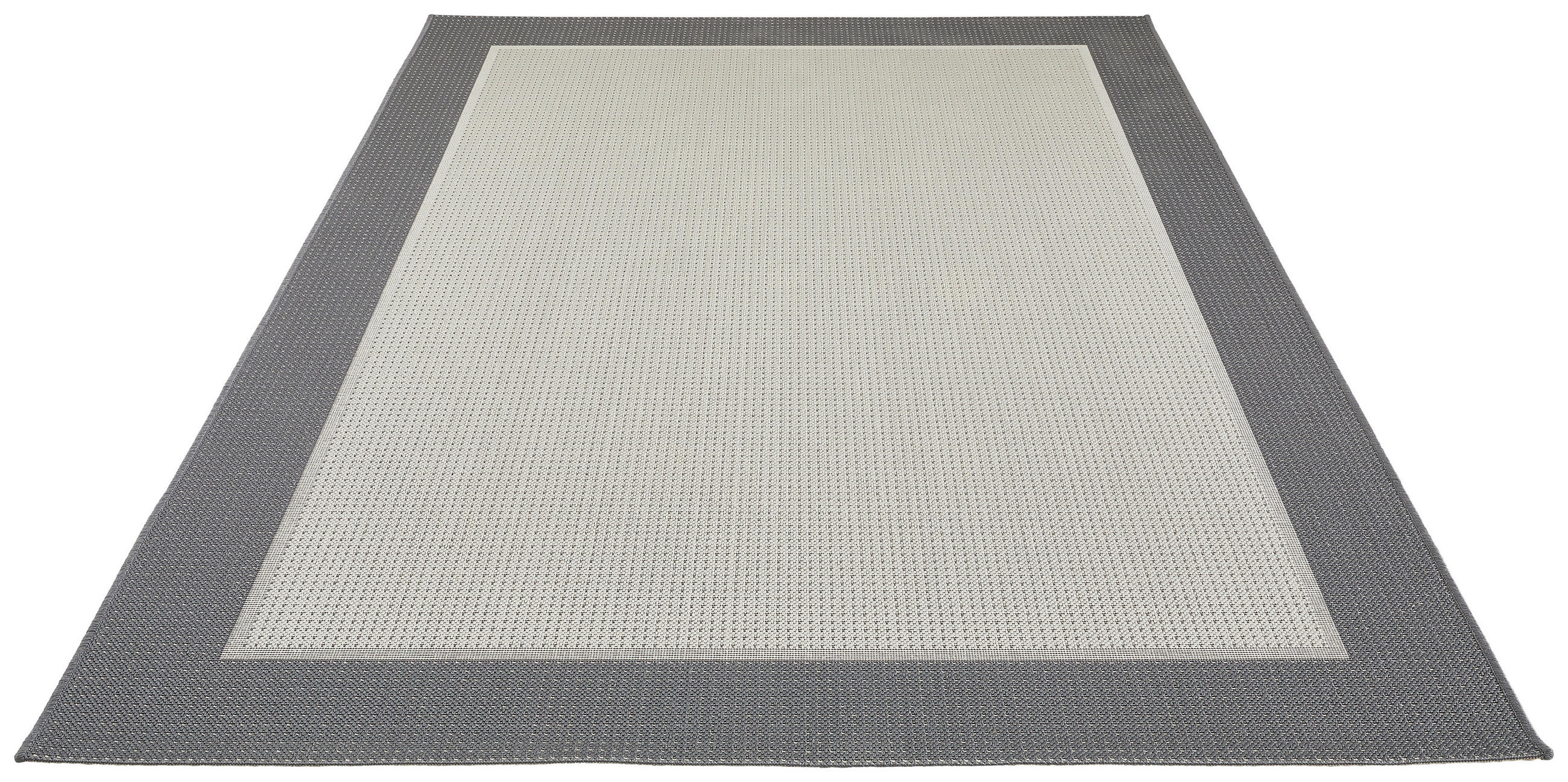 Thumbnail - Boxxx Outdoorteppich, Grau, Textil, Bordüre, rechteckig, 160x230 cm, Oeko-Tex® Standard 100, für Fußbodenheizung geeigne...