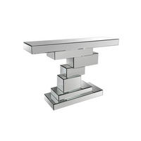 KONSOLENTISCH in Glas, Holzwerkstoff 119/33/80 cm    - Silberfarben, Design, Glas/Holzwerkstoff (119/33/80cm) - Livetastic