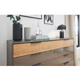 SIDEBOARD Anthrazit, Eichefarben  - Schieferfarben/Eichefarben, Design, Glas/Holzwerkstoff (141/89/43cm) - Dieter Knoll