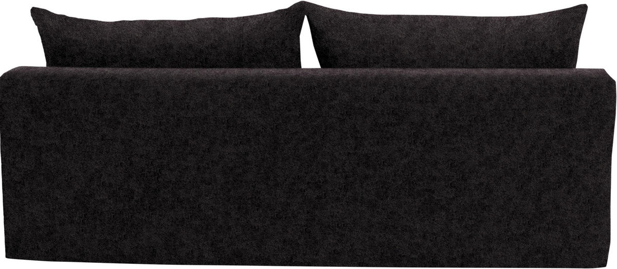 SCHLAFSOFA in Velours Dunkelbraun  - Dunkelbraun/Schwarz, Design, Holz/Textil (213/89/105cm) - Novel
